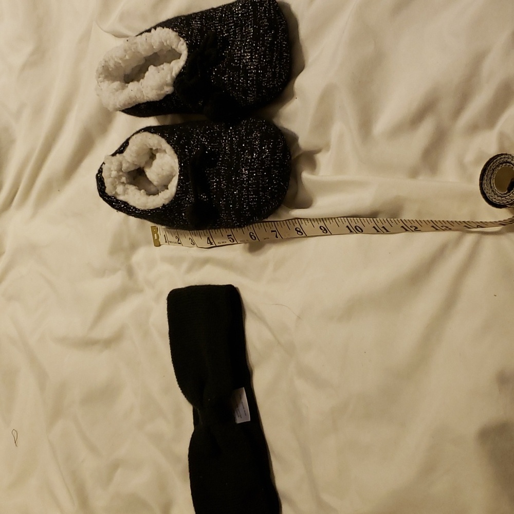 Girls house slippers and ear muff